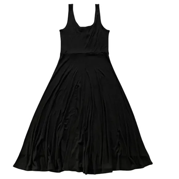 NWT Marine Layer Lexi Ribbed Knit Fit and Flare Tank Dress Size M Black - Picture 3 of 7